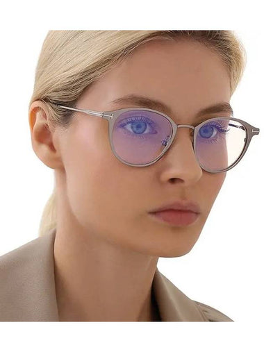 Blue light blocking glasses frame TF5528B 009 round frame vision protection men women fashion - TOM FORD - BALAAN 1