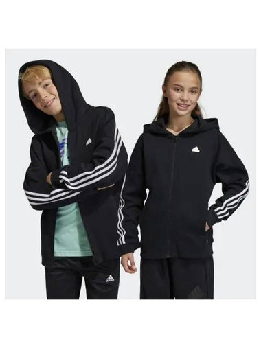 adidas KIDS Future Icon 3S Full Zip Hooded Track Top HR6317 - ADIDAS - BALAAN 1