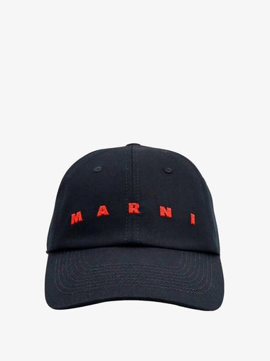 Embroidered Logo Ball Cap Black - MARNI - BALAAN 1