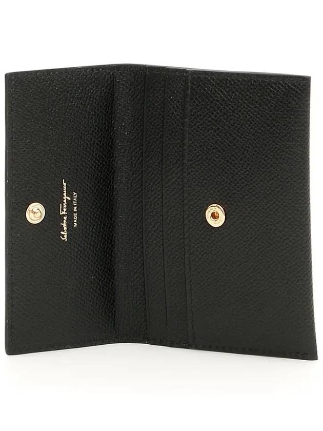 Vara Bow Card Walletr Black - SALVATORE FERRAGAMO - BALAAN 5