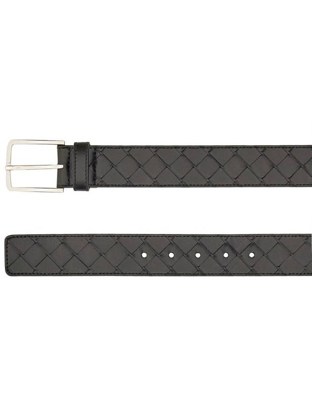 Intrecciato Belt Black - BOTTEGA VENETA - BALAAN 3