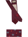 Men's Double G Star Silk Jacquard Tie Red - GUCCI - BALAAN 4