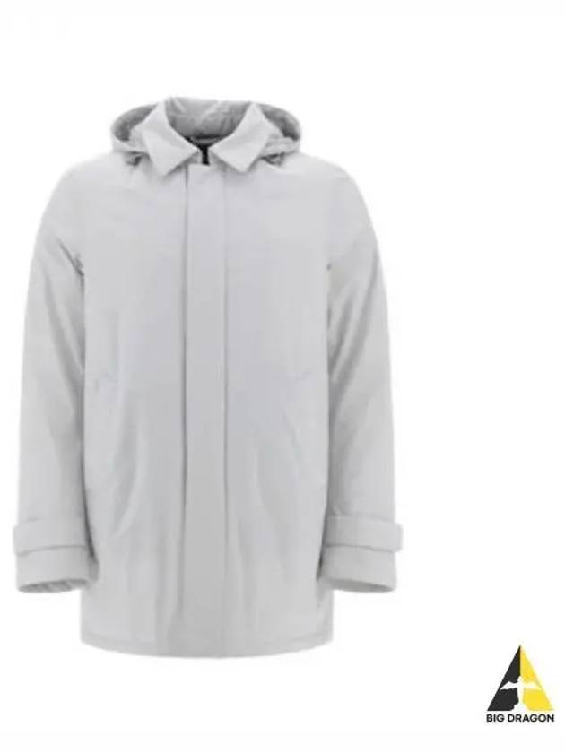 Detachable hood feather down jacket padded gray PI00308UL 11123 - HERNO - BALAAN 1
