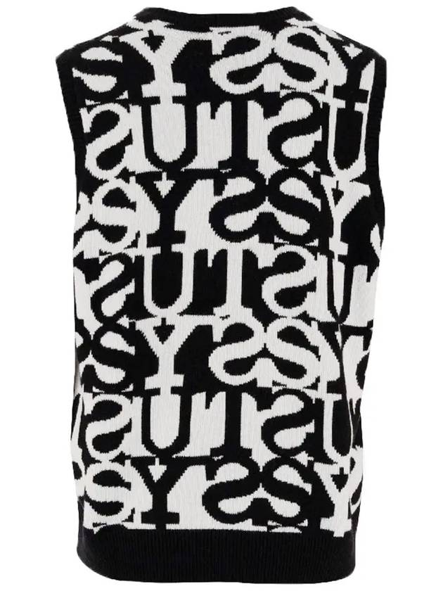 Women's Logo Pattern Knit Vest Ivory 117192 IVORY - STUSSY - BALAAN 3