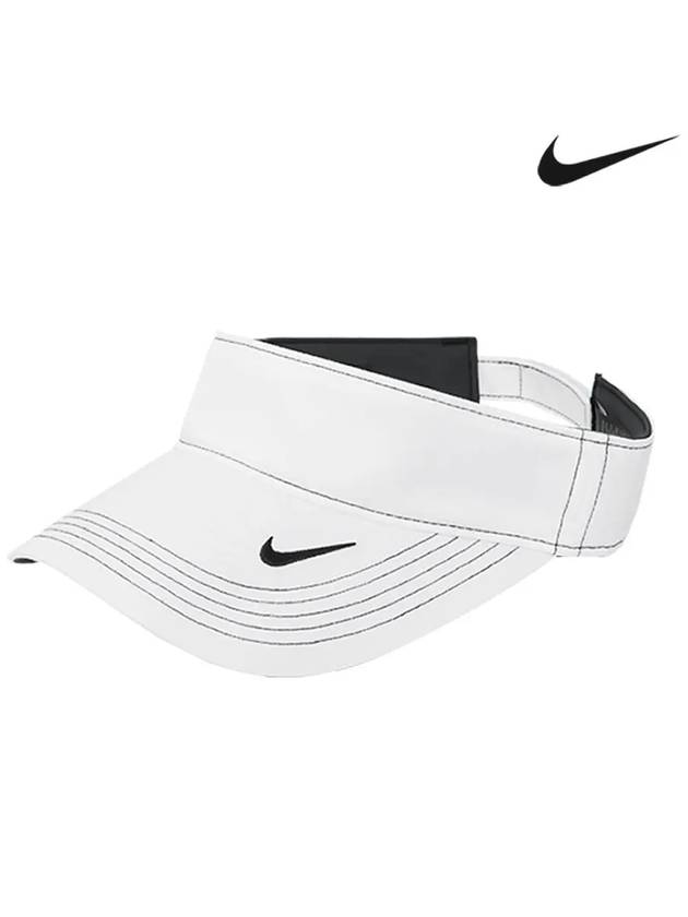 Dri fit Swoosh Visor White Cap 429466 - NIKE - BALAAN 1