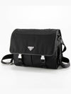 Re nylon Saffiano leather shoulder bag black 2VD768 2DMH F0002 - PRADA - BALAAN 1