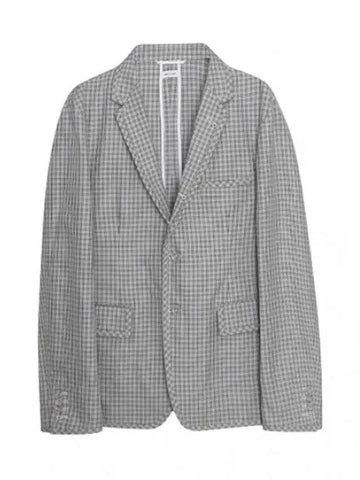 Unconstructed seersucker houndstooth jacket suit men s blazer - THOM BROWNE - BALAAN 1