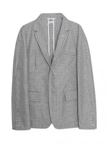 Unconstructed seersucker houndstooth jacket - THOM BROWNE - BALAAN 1