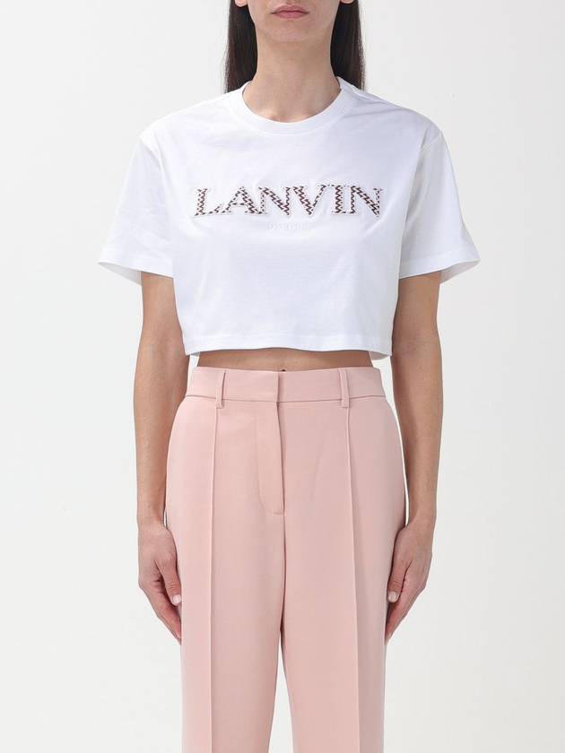 T-shirt cropped Lanvin in cotone - LANVIN - BALAAN 1