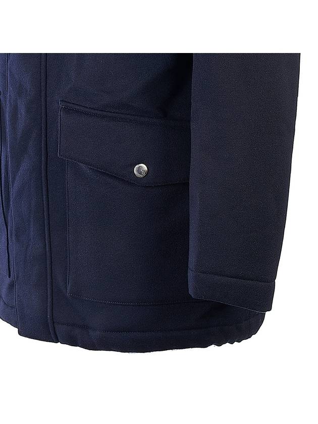 Men's Pocket Hooded Jacket Navy - BRUNELLO CUCINELLI - BALAAN 7