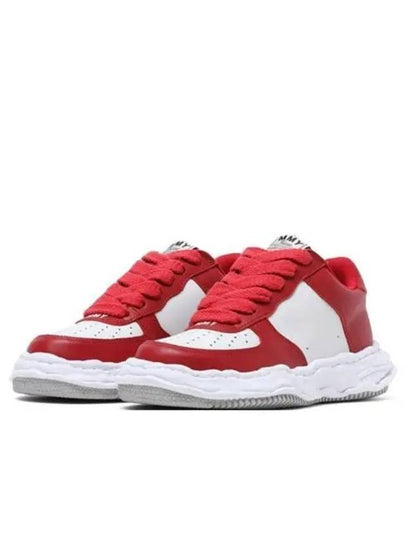 Wayne OG Sole Leather Low Top Sneakers Red White - MAISON MIHARA YASUHIRO - BALAAN 2