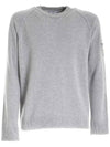 Geelong Wool Embroidery Crewneck Knit Top Light Grey - STONE ISLAND - BALAAN 1