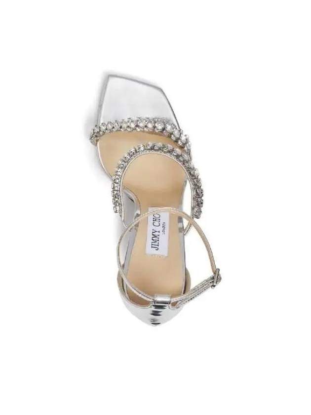 BING crystal strap sandal heels 105ZOXSILVER - JIMMY CHOO - BALAAN 3