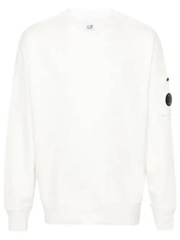 Cotton Diagonal Fleece Lens Sweatshirt White - CP COMPANY - BALAAN 2