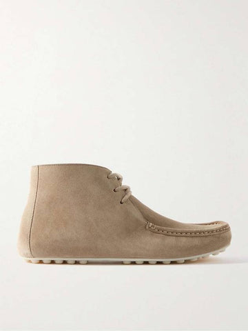 Lace up dot sole walker boots light wood smoke - LORO PIANA - BALAAN 1