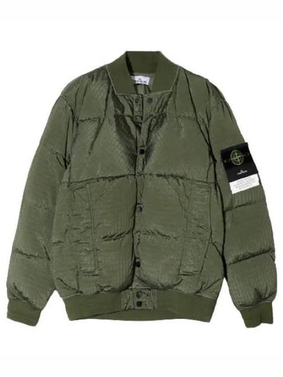 Macro Ripstop Nylon Metal Down Jacket Olive - STONE ISLAND - BALAAN 2