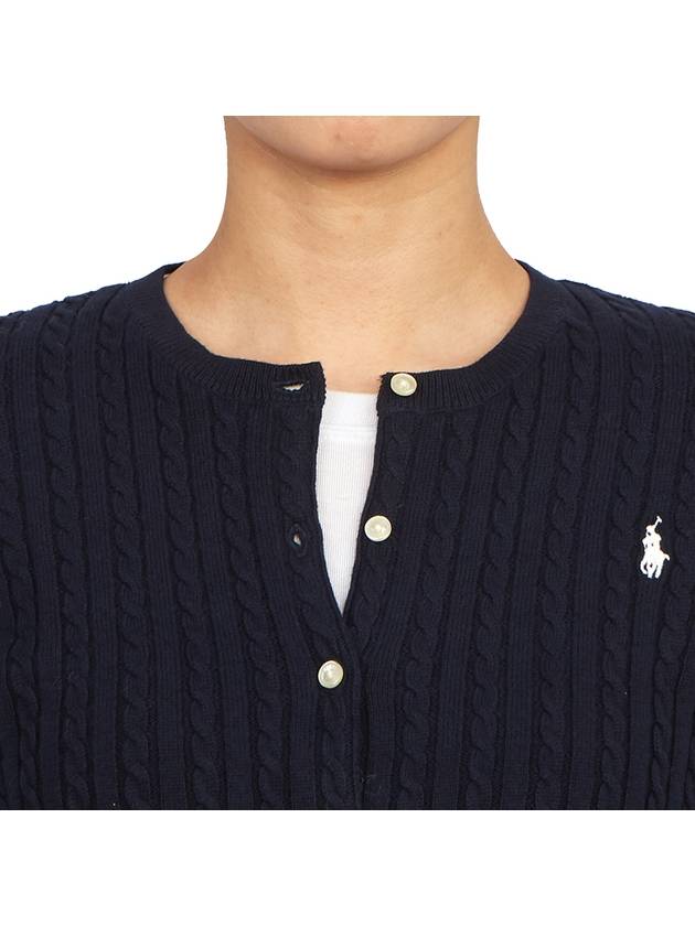 Mini Cable Cotton Cardigan Navy - POLO RALPH LAUREN - BALAAN 9