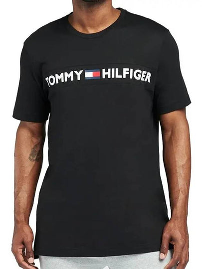 Modern Logo Crew Neck Short Sleeve T-Shirt Black - TOMMY HILFIGER - BALAAN 2