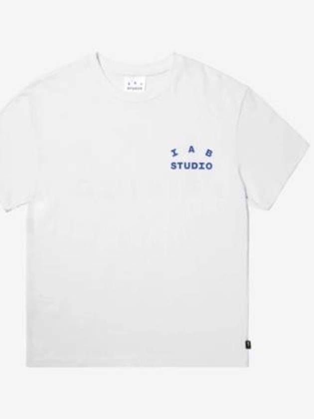 Logo Short Sleeve T-Shirt White Navy - IAB STUDIO - BALAAN 3