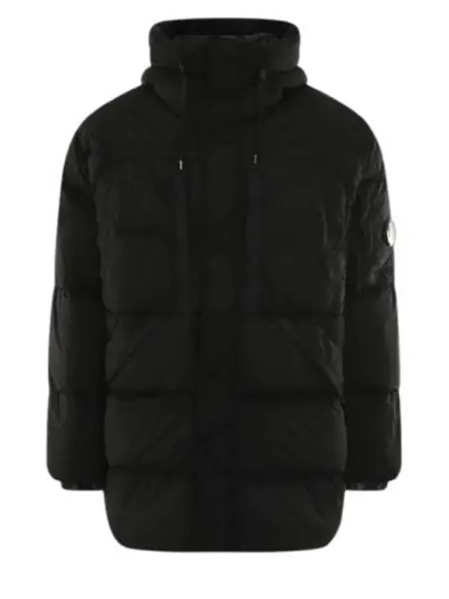 Men s Lens Wappen Nycra R Long Padded Jacket Black 17CMOW173A 005864G 999 - CP COMPANY - BALAAN 2