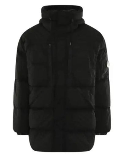 Men s Lens Wappen Nycra R Long Padded Jacket Black 17CMOW173A 005864G 999 - CP COMPANY - BALAAN 2