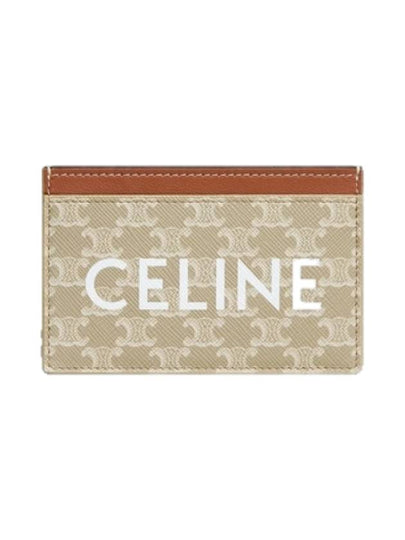 Logo Print Triomphe Canvas Card Holder Grey - CELINE - BALAAN 2