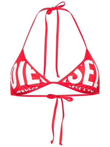 Bfb Sees Oversized Logo Triangle Bikini Top Red - DIESEL - BALAAN 1
