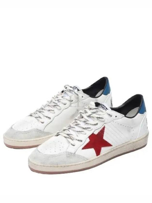 Ball Star Lace-up Leather Low Top Sneakers White - GOLDEN GOOSE - BALAAN 2