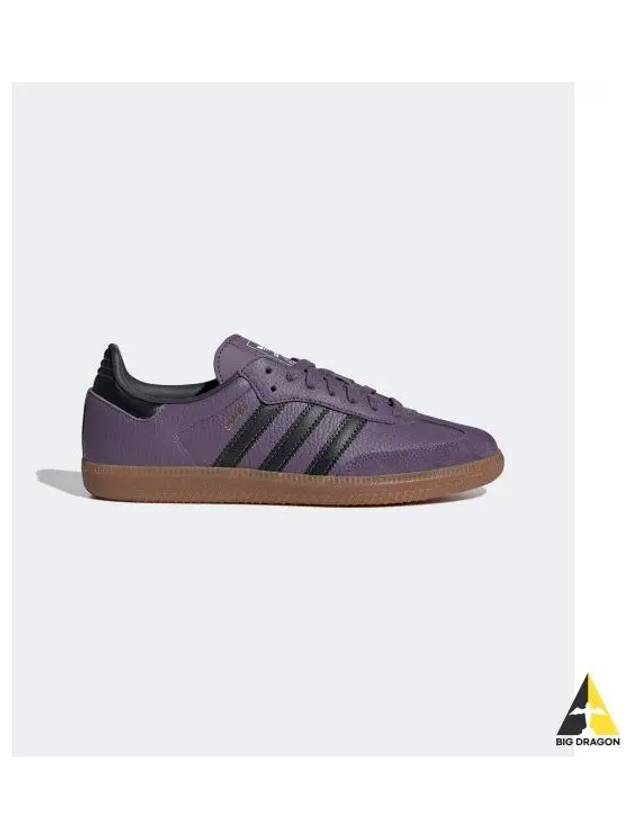 Samba OG Leather Low Top Sneakers Shadow Violet - ADIDAS - BALAAN 2