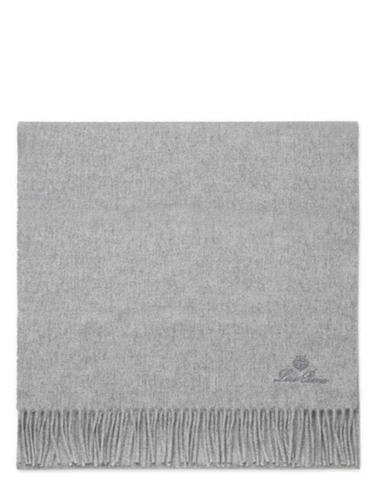 Grande Unita Cashmere Scarf Sliver Marble Melange - LORO PIANA - BALAAN 2