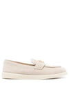 Triangle Logo Suede Leather Loafer Desert Beige - PRADA - BALAAN 2