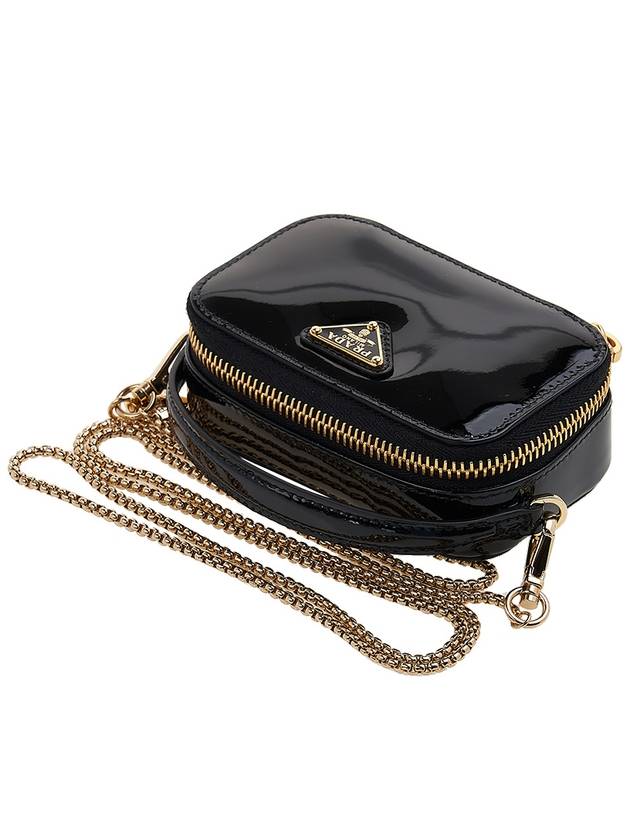 Patent Leather Mini Pouch Black - PRADA - BALAAN 5