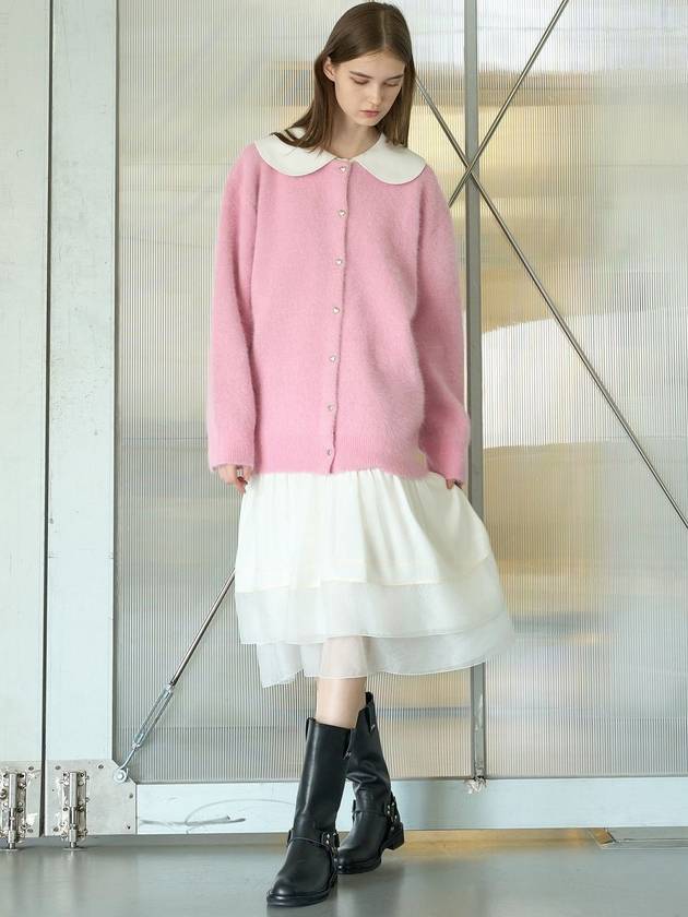 Angora Round Cardigan Pink - MITTE - BALAAN 2