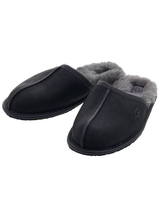 Scuff Leather Slippers Black - UGG - BALAAN.