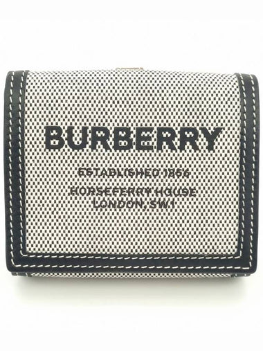 Horseferry cotton bifold wallet - BURBERRY - BALAAN 1