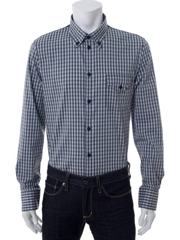 Frankie Morello by Blue Check Shirt with Jersey Back - DAMIR DOMA - BALAAN 4