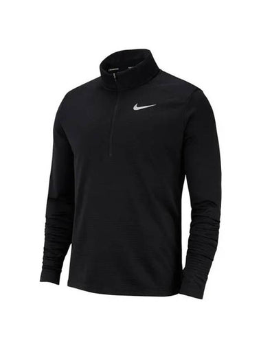 Pacer Dry Fit Half Zip Long Sleeve T-shirt Black - NIKE - BALAAN 1