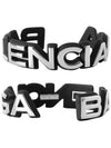 Metal Logo Bangle Bracelet Silver - BALENCIAGA - BALAAN 2