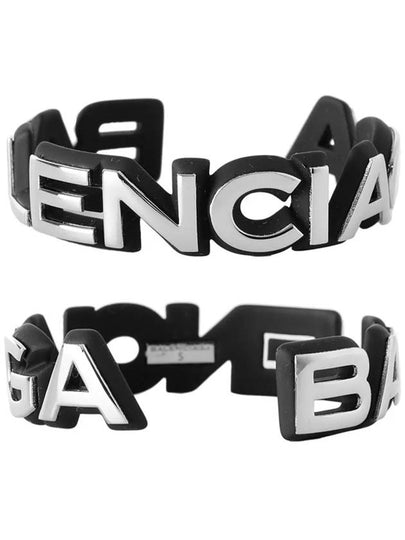 Metal Logo Bangle Bracelet Silver - BALENCIAGA - BALAAN 2