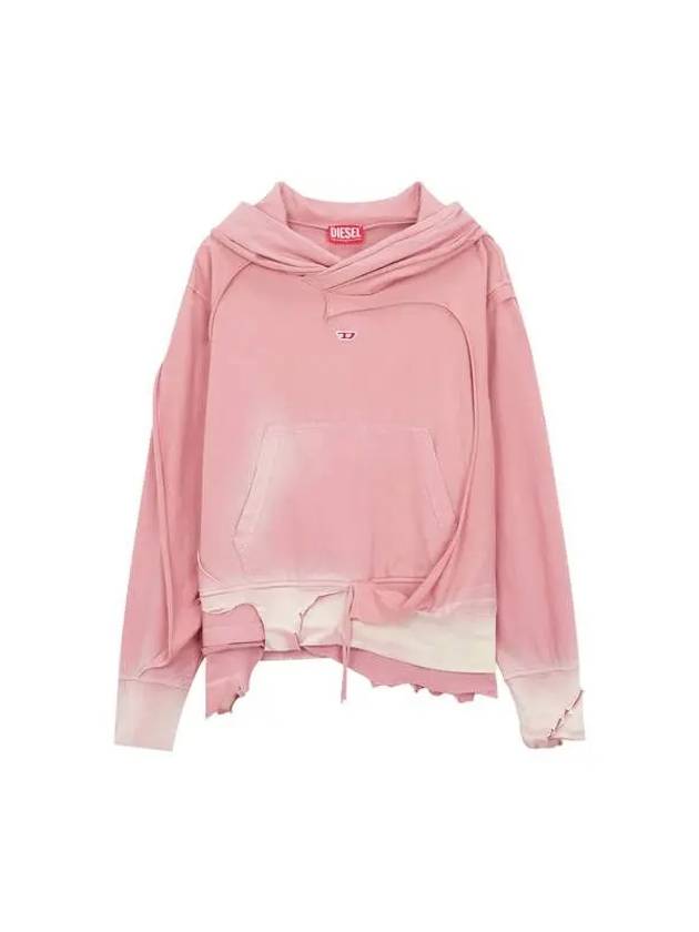 Women s Easy Peel Off Hooded Sweatshirt Pink - DIESEL - BALAAN 1