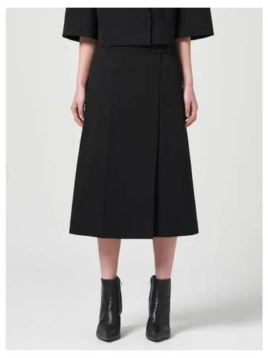 Wrap slit long skirt black domestic product - JUUN.J - BALAAN 1