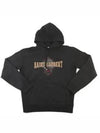 Women's University of Logo Graphic Hooded Top Black - SAINT LAURENT - BALAAN.