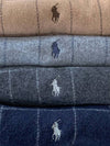 Men Women Color Pony Logo Embroidered Reversible Check Muffler Navy PC0743 433 - POLO RALPH LAUREN - BALAAN 5