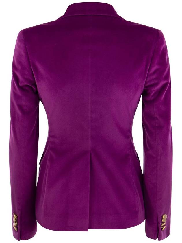 ALICYA - Double-breasted velvet blazer - TAGLIATORE - BALAAN 2