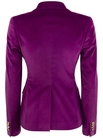 ALICYA - Double-breasted velvet blazer - TAGLIATORE - BALAAN 2