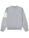 4 Bar Stripe Classic Wool Knit Top Light Grey - THOM BROWNE - BALAAN 3