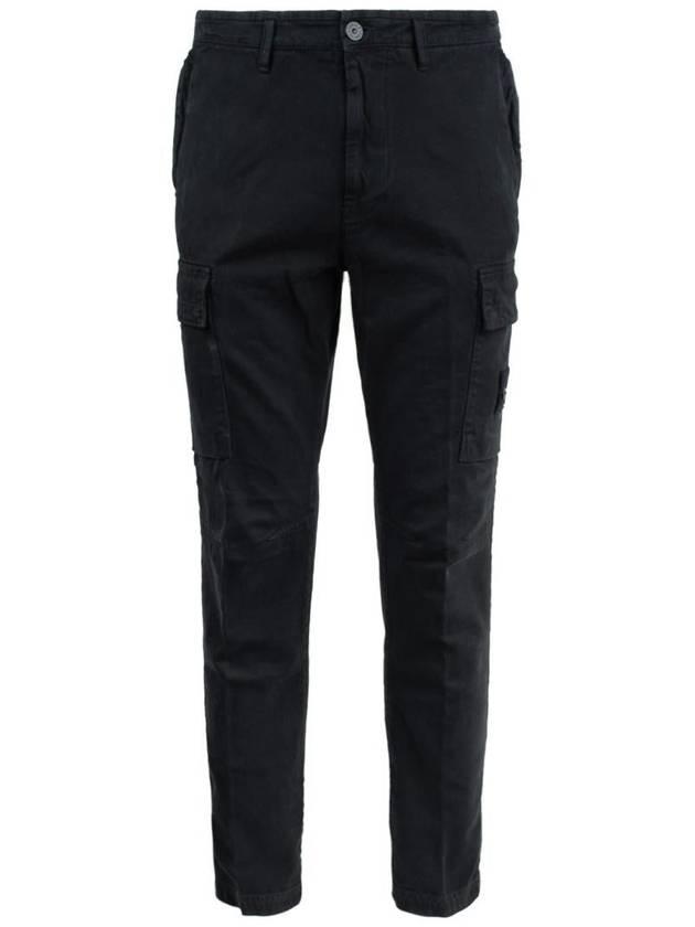 Compass Badge Cargo Straight Pants Black - STONE ISLAND - BALAAN 2