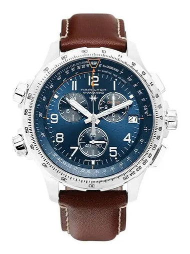 Khaki Aviation X-Wind GMT Chrono 46mm Quartz Watch Blue - HAMILTON - BALAAN 1