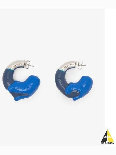 Small rubber rise double earrings silver boutique blue dark CACCWJEW030MET0077576 - SUNNEI - BALAAN 1