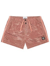 Logo Patch Nylon Metal Swim Shorts Pink - STONE ISLAND - BALAAN 2